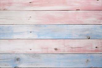 Pastel blue and pink wood boards background. KI generiert, generiert AI generated