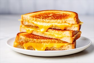 Grilled cheese sandwich on plate. KI generiert, generiert AI generated