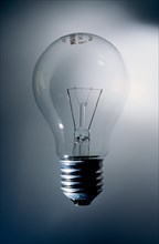 Closeup of an old tungsten light bulb
