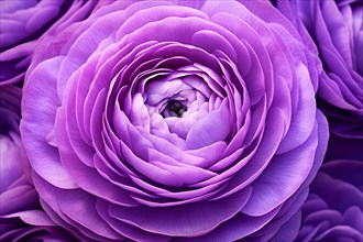 Close up of purple Ranunculus flower. KI generiert, generiert AI generated