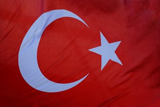 Turkish flag, Istanbul, Istanbul province, Turkey, Asia