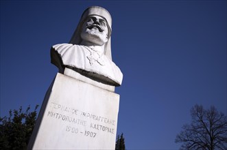 Statue, monument, Greek bishop and revolutionary Germanos Karavangelis, Corfu Park, Thessaloniki,