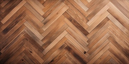 Wooden flooring with herringbone pattern. KI generiert, generiert AI generated