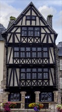 Half-timbered house of the Duchess Anne of Brittany, historic old town, Morlaix, Departements