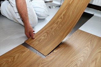 Professional installation of vinyl flooring or PVZ flooring