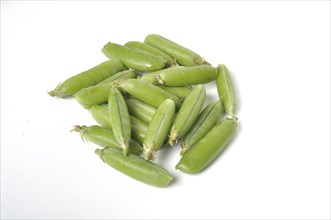Peas on a white background