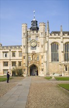 Trinity College chapel entrance, University of Cambridge, Cambridgeshire, England, United Kingdom,