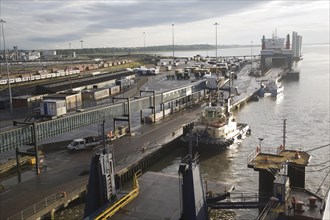 Harwich, Essex, England Port activity in the docks of Parkeston Quay, Harwich International, Essex,