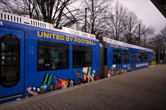 Underground railway, advertising for the EURO 2024, European Football Championships, Stuttgart,