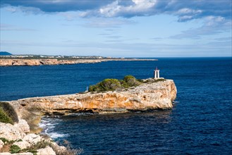 Small lighthouse at the Torre dels Facons, Porto Christo, Majorca