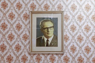 A picture of Erich Honecker in the DDR Museum. The DDR Museum shows the life and everyday culture