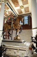 Equestrian statue of Count Samuel von Behr, Doberan Minster, former Cistercian monastery, Bad
