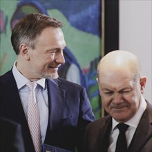 (L-R) Christian Lindner (FDP), Federal Minister of Finance, and Olaf Scholz (SPD), Federal
