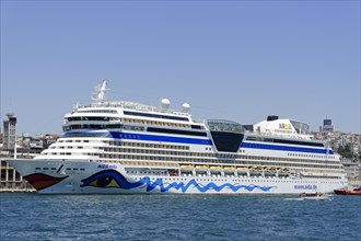 Cruise ship AIDAstella, year of construction 2013, 253, 3m long, 2700 passengers, at the quay of