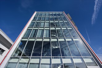 Glass facade, Abt Sportsline GmbH, Kempten, Bavaria, Allgaeu, Germany, Europe