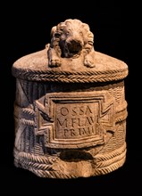 Funerary urn with lid, National Archaeological Museum, Villa Cassis Faraone, UNESCO World Heritage