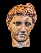 Head of Apollo, 1st century, National Archaeological Museum, Villa Cassis Faraone, UNESCO World