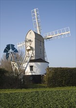 Windmill, Saxtead Green post mill, Suffolk, England, United Kingdom, Europe