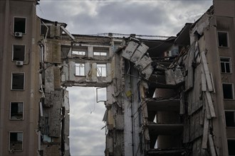 Destroyed building of the Mykolaiv regional administration. Mykolaiv, 25.02.2024. Photographed on