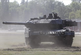 Leopard 2A6 main battle tank during a demonstration at the Julius Leber barracks, Berlin, 13 July