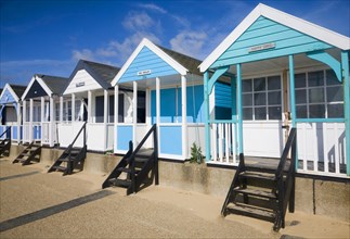 Colourful beach huts at Southwold, Suffolk, England, United Kingdom, Europe