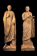 Funerary statues of a married couple, 1st century, National Archaeological Museum, Villa Cassis