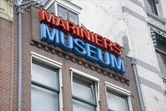 Sign for Mariniers museum, Rotterdam, South Holland, Netherlands