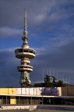 OTE Tower, TV tower with Skyline Cafe, viewing platform, evening light, Thessaloniki, Macedonia,