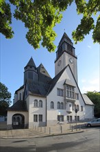 Lutherkirche built in 1910 in Art Nouveau style, city centre, Wiesbaden, Taunus, Hesse, Germany,