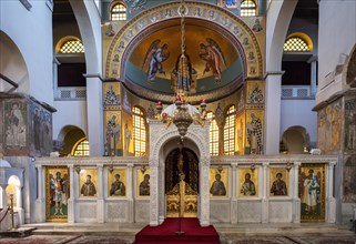 Interior view of Hagios Demetrios Church, also known as Agios Dimtrios or Demetrios Basilica,