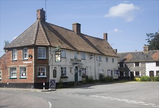 Village pub at Mendlesham, Suffolk, England, United Kingdom, Europe