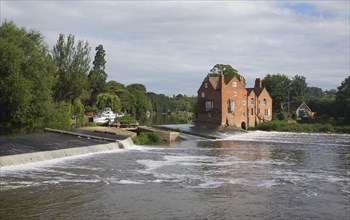 Cropthorne Mill historic watermill on the River Avon, Fladbury, Worcestershire, England, UK