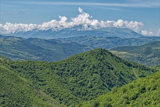 The southern Albanian mountain landscape on the western slope of the Tomorr massif m Tomorr
