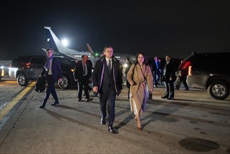 Annalena Baerbock (Alliance 90/The Greens), Federal Foreign Minister, is accompanied on her return