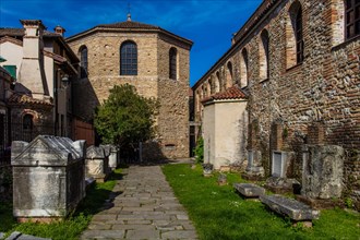 Lapidarim, Basilica di Santa Eufemia, Citta vecchia, island of Grado, north coast of the Adriatic