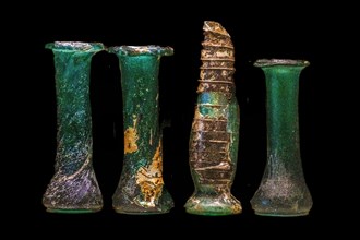 Toilet bottles, 1st century, National Archaeological Museum, Villa Cassis Faraone, UNESCO World