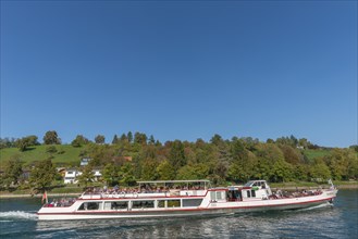 Border town of Dissenhofen on the Rhine, Switzerland, excursion boat, view of German town of
