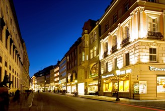 Luxury stores in Residenzstrasse, Munich, Bavaria, Germany, Europe