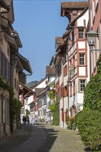 Stein am Rhein, historic old town, restored half-timbered houses, pedestrian zone, Canton