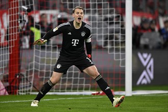 Goalkeeper Manuel Neuer FC Bayern Munich FCB (01) Action, Allianz Arena, Munich, Bavaria, Germany,