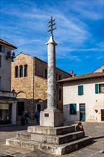 Santa Maria delle Grazie with forecourt, island of Grado, north coast of the Adriatic Sea, Friuli,
