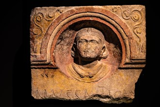 Funerary stele with female portrait, 3rd century, National Archaeological Museum, Villa Cassis