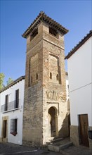 Historic tower former Islamic minaret Minarete de San Sebastian, Ronda, Spain, Europe