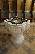 Baptismal font, Doberan Minster, former Cistercian monastery, Bad Doberan, Mecklenburg-Western