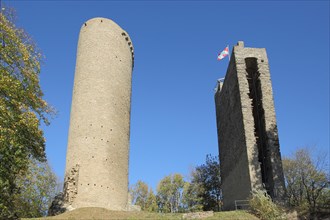 Towers of Oberreifenberg Castle, Schmitten, Taunus, Hesse, Germany, Europe
