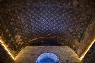 Interior view of Rotonda, Rotunda of Galerius, Roman circular temple, ceiling mosaic, Thessaloniki,