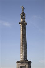 Britannia stands on Nelson's column, Great Yarmouth, Norfolk, England, United Kingdom, Europe