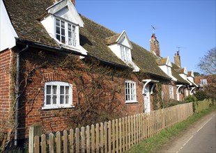 Row of attractive cottages at Orford, Suffolk, England, United Kingdom, Europe