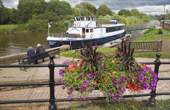 Boats on the River Severn, Upton upon Severn, Worcestershire, England, United Kingdom, Europe
