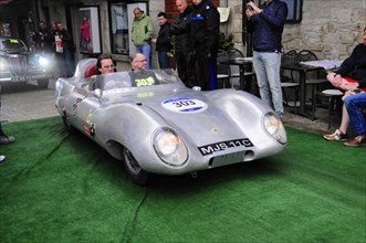 Mille Miglia 2016, time control, checkpoint, SAN MARINO, start no. 303 LOTUS ELEVEN built in 1954